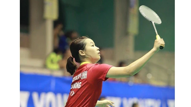 Tay vợt Nguyễn Thùy Linh không vào được chung kết giải. Nguồn: FBNV