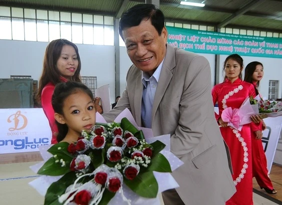Ông Trần Chiến Thắng tiếp tục là Chủ tịch Liên đoàn Thể dục Việt Nam nhiệm kỳ 5. Ảnh: VĂN DUY