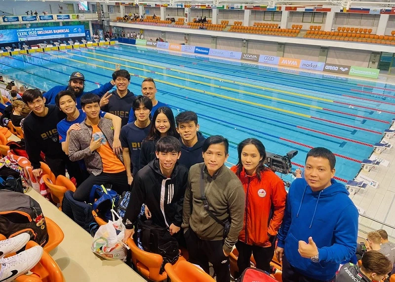 Đội tuyển bơi Việt Nam vẫn đang có những chương trình tập luyện tại Hungary về lâu dài. Ảnh: Q.P