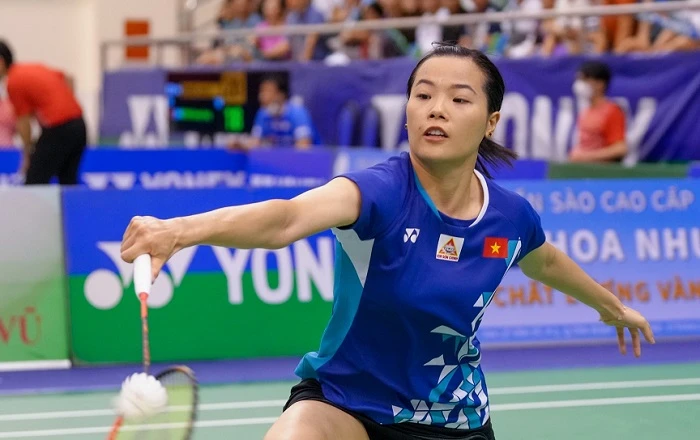 Thùy Linh đã có chiến thắng dễ tại vòng 1 giải cầu lông quốc tế Đà Nẵng. Ảnh: N.A
