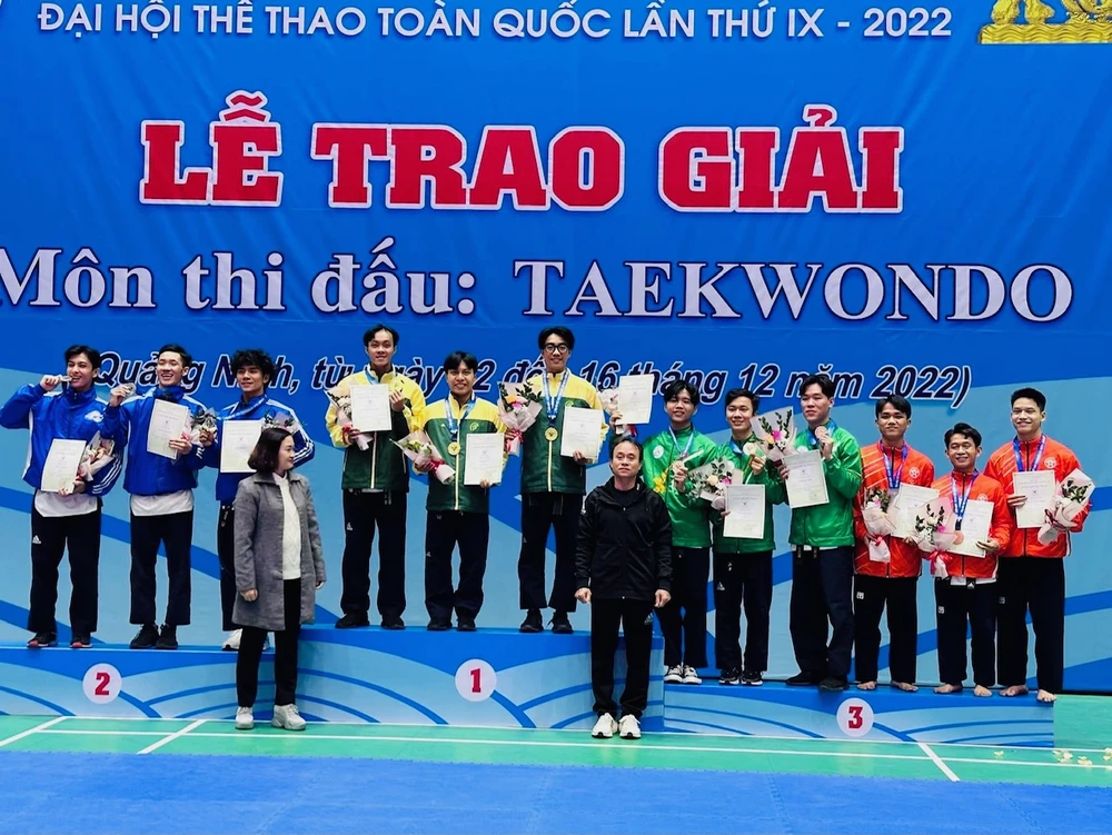 VĐV taekwondo TPHCM đã chiến thắng mạnh mẽ tại Đại hội thể thao toàn quốc lần 9-2022. Ảnh: T.HUY