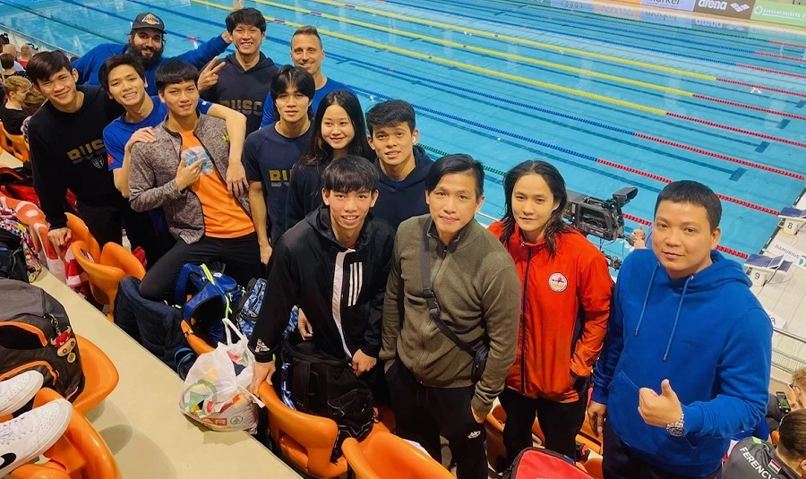 Đội tuyển bơi Việt Nam đã có tập huấn dài hạn tại Hungary trong giai đoạn chuẩn bị cho SEA Games 31. Ảnh: MINH MINH