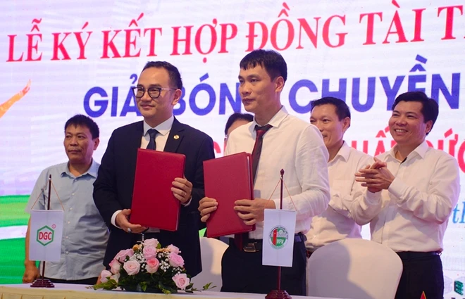 Nhà tài trợ chính của Liên đoàn bóng chuyền Việt Nam đối với giải vô địch quốc gia là không độc quyền. Ảnh: MINH MINH