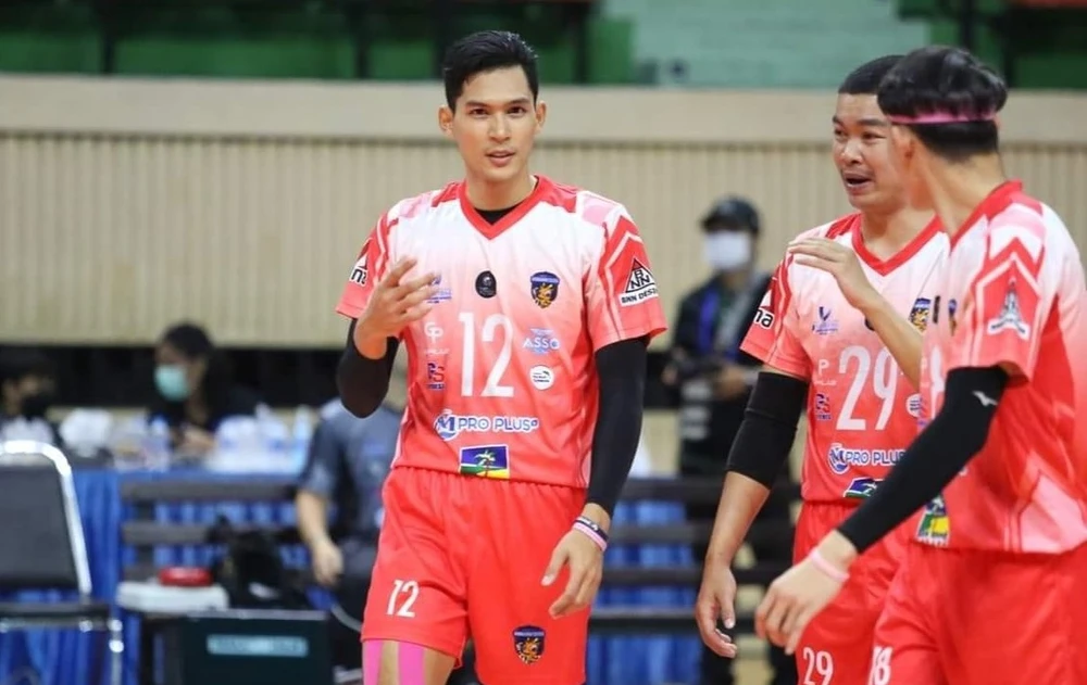 Tay đập Thaweera Thanathat (12) sẽ cùng Đà Nẵng thi đấu vòng 1 giải bóng chuyền vô địch quốc gia 2023. Ảnh: THAILANDVOLLEY