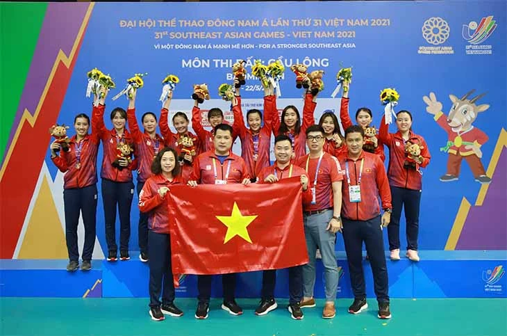 Cầu lông nữ Việt Nam đã giành HCĐ đồng đội ở SEA Games 31 và trong SEA Games 32 chúng ta sẽ không được dự nội dung thứ 8 của môn đấu này. Ảnh: DŨNG PHƯƠNG
