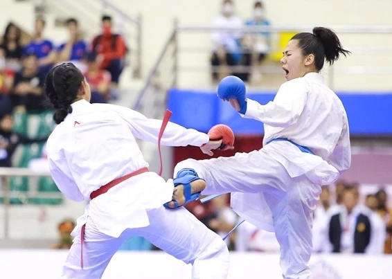Karate Việt Nam quyết tâm thi đấu tại giải Đông Nam Á 2023 tới đây. Ảnh: D.P