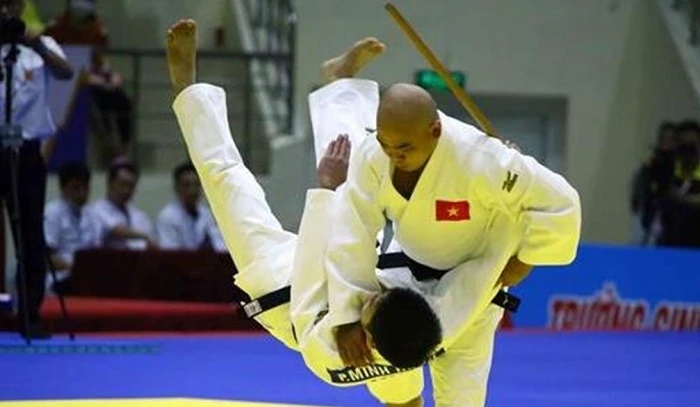 Các võ sĩ judo Việt Nam được tập huấn tại Mông Cổ nhằm chuẩn bị cho SEA Games 32. Ảnh: N.A