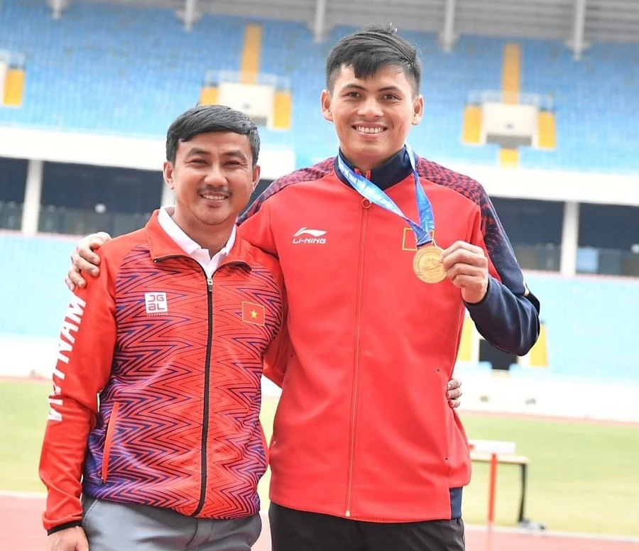 Lương Minh Sang từng giành HCV tại Đại hội thể thao toàn quốc lần 9-2022. Ảnh: M.SANG