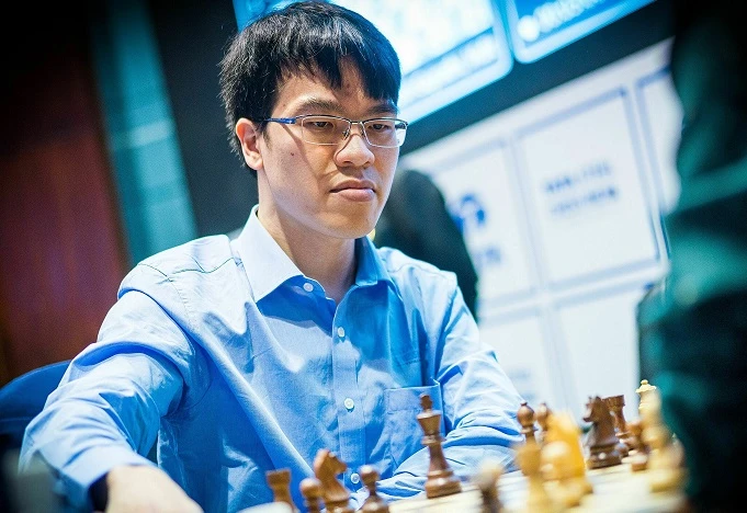 Lê Quang Liêm đã dừng bước dù hòa Magnus Carlsen. Ảnh: CHESS.COM