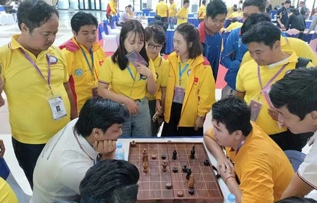 Đội cờ Ouk Chaktrang của Việt Nam đã thi đấu vô địch Đông Nam Á 2023 và có những kinh nghiệm quan trọng. Ảnh: CAMSOC