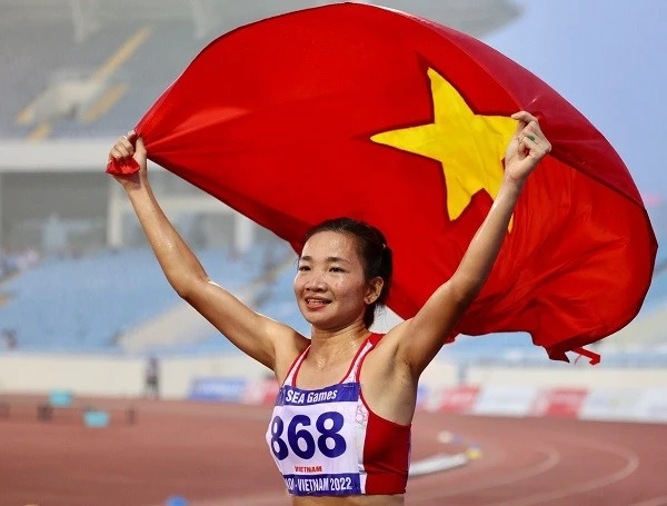 Tuyển thủ Nguyễn Thị Oanh là một trong những người thi đấu nổi bật tại SEA Games 31 năm ngoái. Ảnh: DŨNG PHƯƠNG