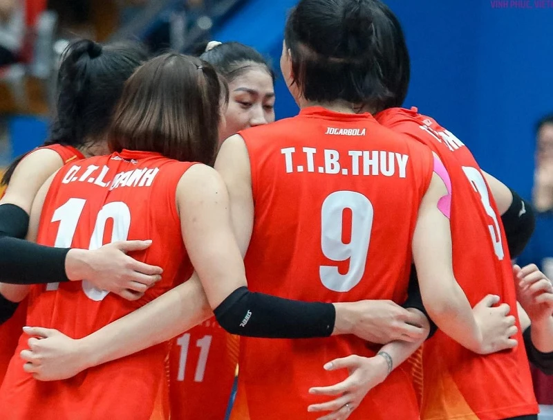 Đội tuyển bóng chuyền nữ Việt Nam có chiến thắng thứ hai tại giải lần này. Ảnh: AVC