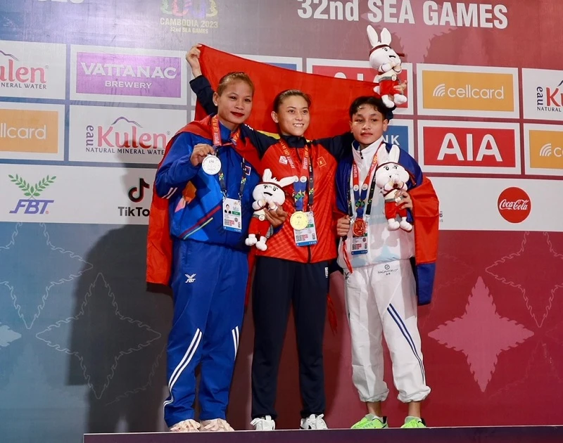 Hữu Hiếu là võ sĩ may mắn nhất của thể thao Việt Nam tại SEA Games 32 này. Ảnh: DŨNG PHƯƠNG