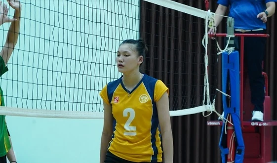 Cầu thủ Yến Nhi là người tập trung mới cùng đội tuyển bóng chuyền nữ Việt Nam. Ảnh: VFV