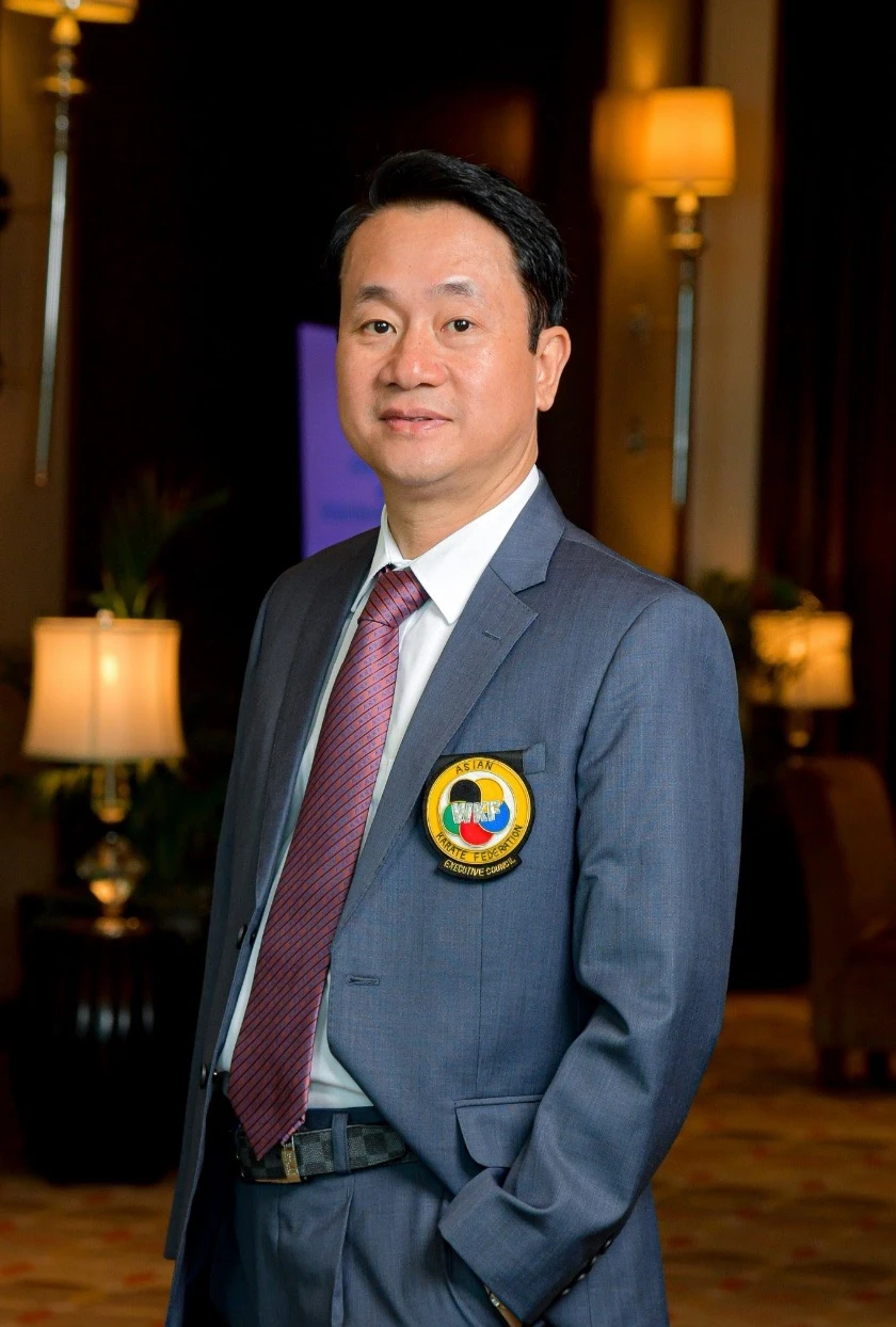 Ông Vũ Sơn Hà được bầu vào thường vụ BCH Liên đoàn karate châu Á lần thứ 18 (2023-2027). Ảnh: AKF