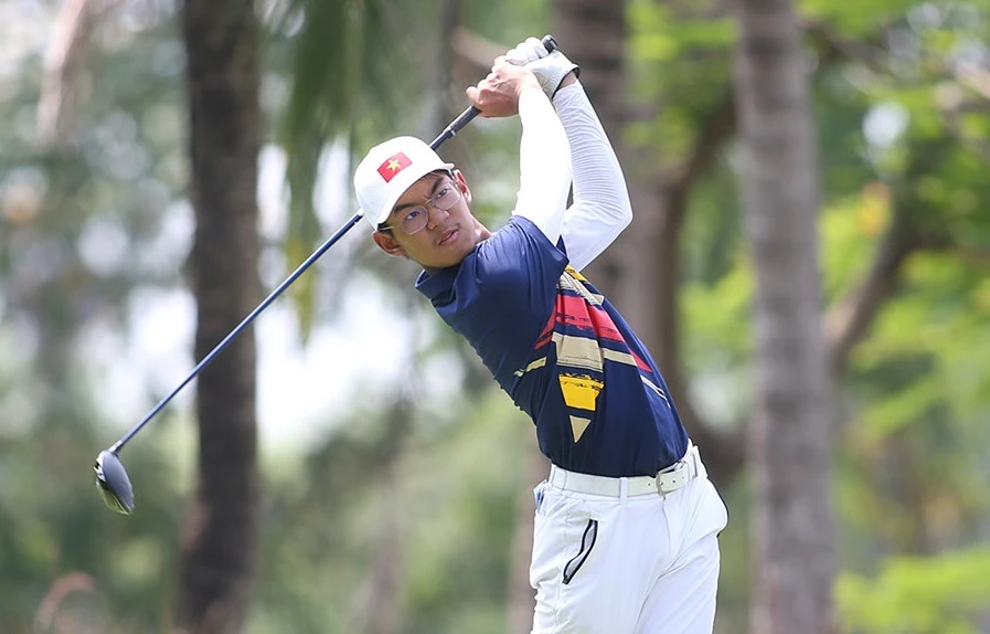 Lê Khánh Hưng là thành viên đội tuyển golf Việt Nam dự ASIAD 19-2022 vào tháng 9 năm nay. Ảnh: D.P