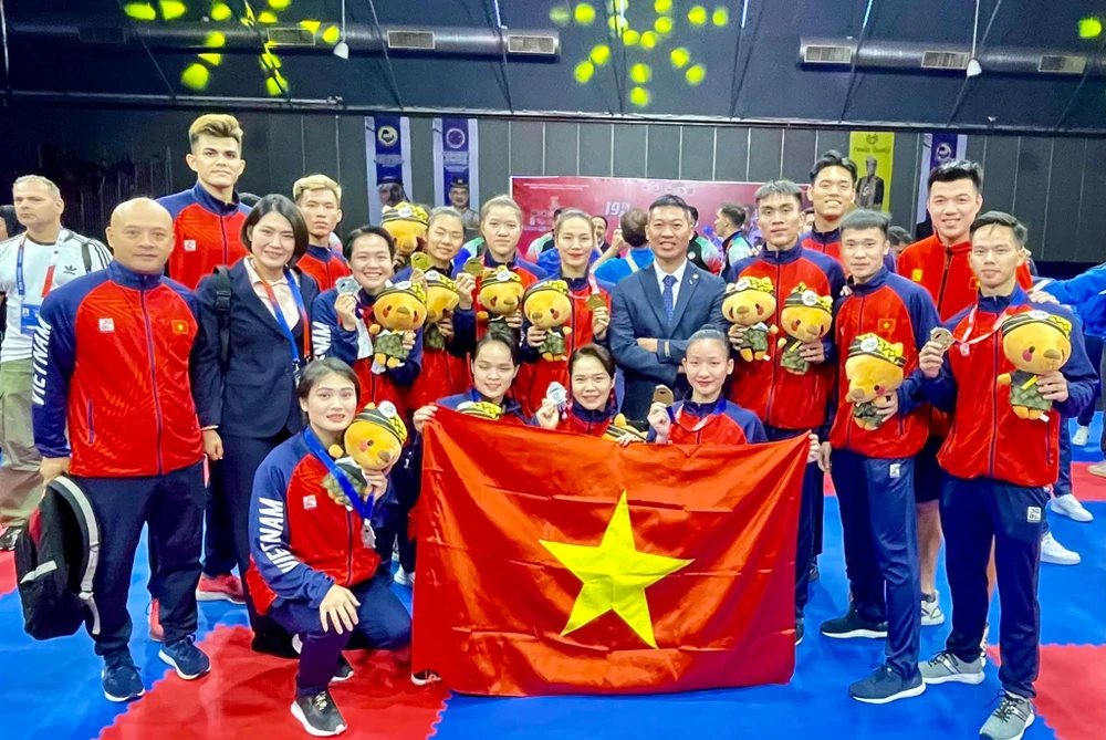 Đội karate Việt Nam vừa thi đấu tốt tại giải vô địch châu Á 2023 ở Malaysia. Ảnh: AKF