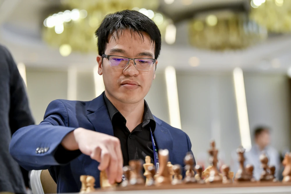 Lê Quang Liêm là thành viên đội cờ vua Việt Nam dự ASIAD 19-2022. Ảnh: FIDE