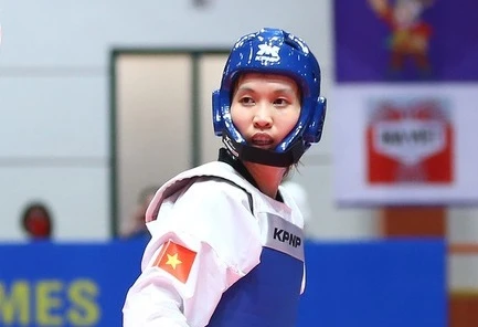 Trương Thị Kim Tuyền đã dừng bước tại vòng hai nội dung 49kg nữ tại giải ở Pháp. Ảnh: CỤC TDTT