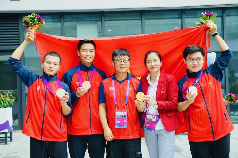 Đội bắn súng Việt Nam tiếp tục kì vọng sẽ giành thêm suất Olympic sau khi đã có tấm vé đầu tiên của xạ thủ Trịnh Thu Vinh. Ảnh: LƯỢNG LƯỢNG