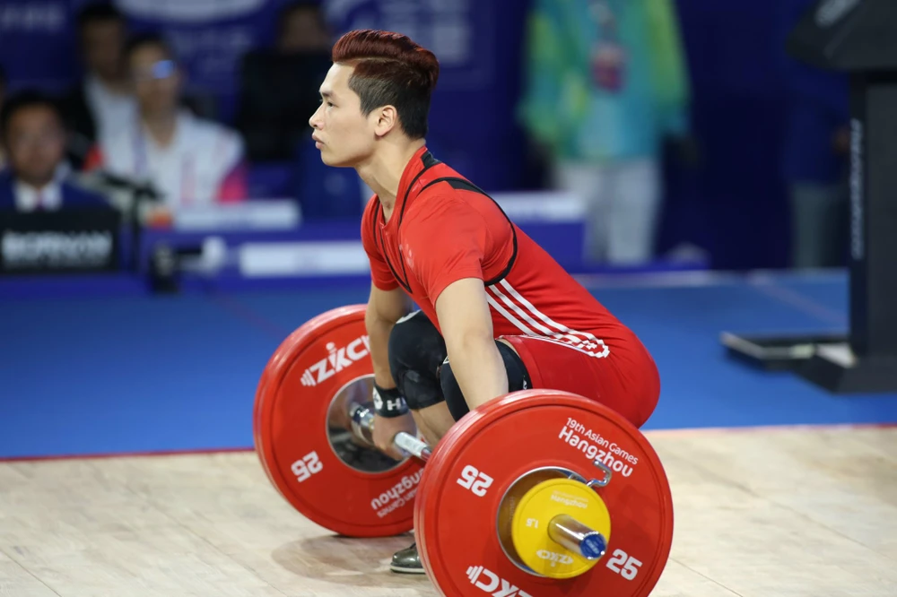 Trịnh Văn Vinh xếp hạng 6 trong nội dung 61kg nam tại ASIAD 19. Ảnh: LƯỢNG LƯỢNG
