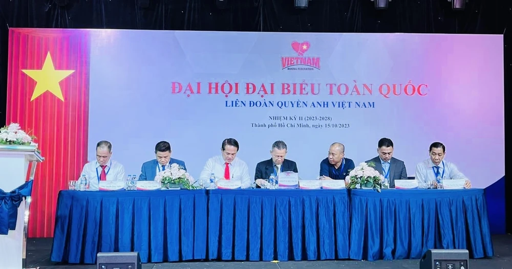 Liên đoàn quyền Anh Việt Nam đã tổ chức đại hội nhiêm kì lần thứ hai. Ảnh: VBF