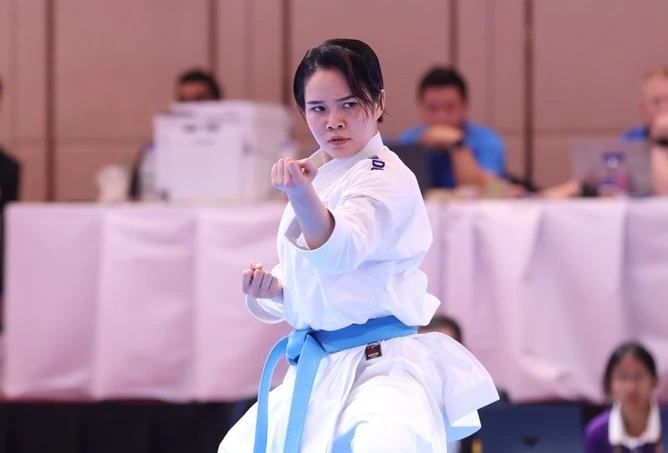Nguyễn Thị Phương sẽ dự tranh nội dung kata cá nhân nữ ở giải vô địch thế giới 2023. Ảnh: DŨNG PHƯƠNG