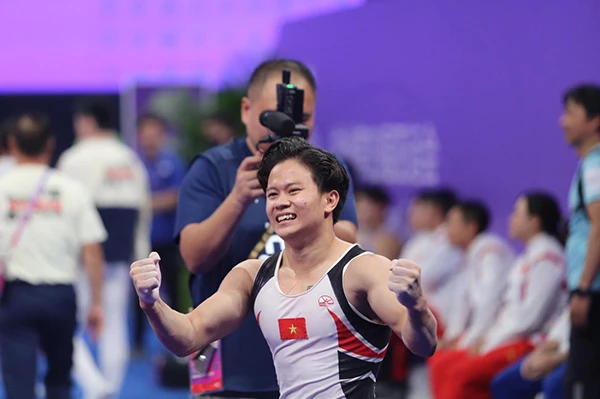 Khánh Phong là gương mặt nổi bật của giải TDDC vô địch quốc gia 2023. Ảnh: ĐOÀNTTVN