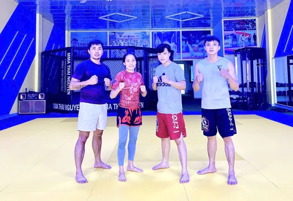 Phùng Thị Huệ đã làm HLV huấn luyện jujitsu tại quê nhà Thái Nguyên. Ảnh: HUỆ PHÙNG