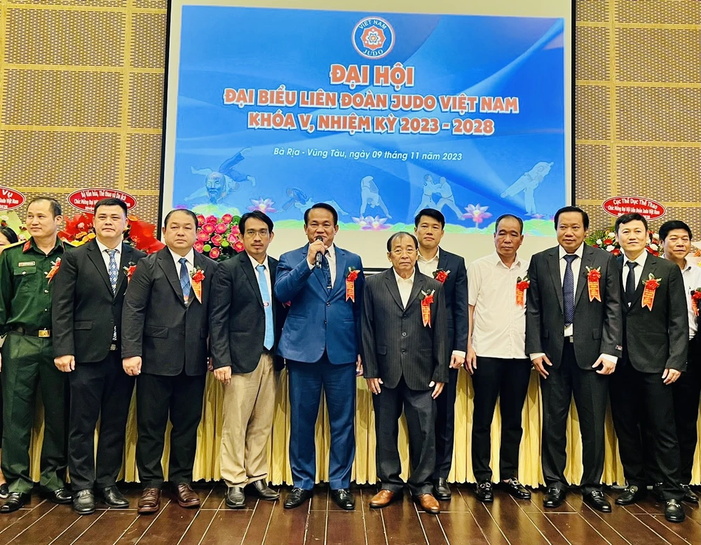 Liên đoàn judo Việt Nam đã ra mắt ban chấp hành nhiệm kì khóa 5 (2023-2028). Ảnh: JUDOVN