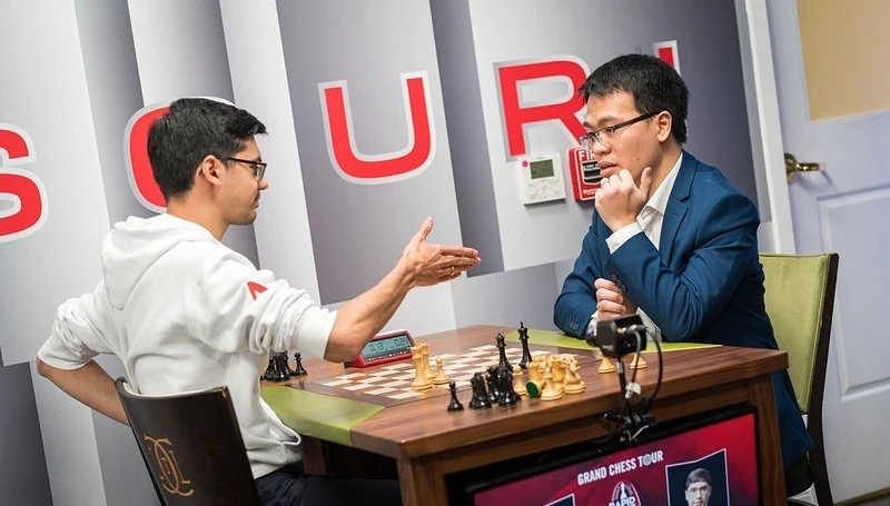 Lê Quang Liêm có kết quả tốt ở nội dung cờ chớp tại giải. Ảnh: GCT