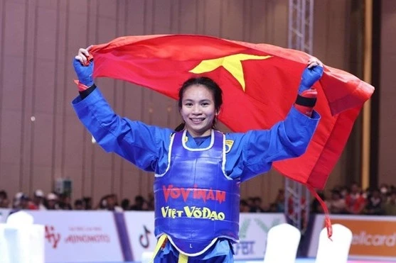 Lê Thị Hiền đã giành được HCV quan trọng ở giải vô địch thế giới 2023. Trước đó, cô cũng là nhà vô địch tại SEA Games 32. Ảnh: D.P
