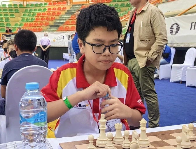 Đầu Khương Duy là kỳ thủ được kỳ vọng giành kết quả tốt tại giải vô địch trẻ châu Á 2023. Ảnh: FIDE