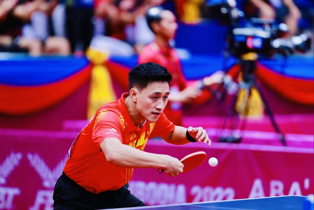 Nguyễn Anh Tú vô địch giải các tay vợt xuất sắc toàn quốc 2023 tại Cao Bằng. Ảnh: DŨNG PHƯƠNG