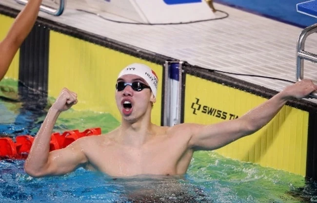 Nguyễn Huy Hoàng là tuyển thủ đã giành suất chính thức Olympic Paris (Pháp) 2024 cho đội bơi Việt Nam trong nội dung 800m tự do. Ảnh: DŨNG PHƯƠNG