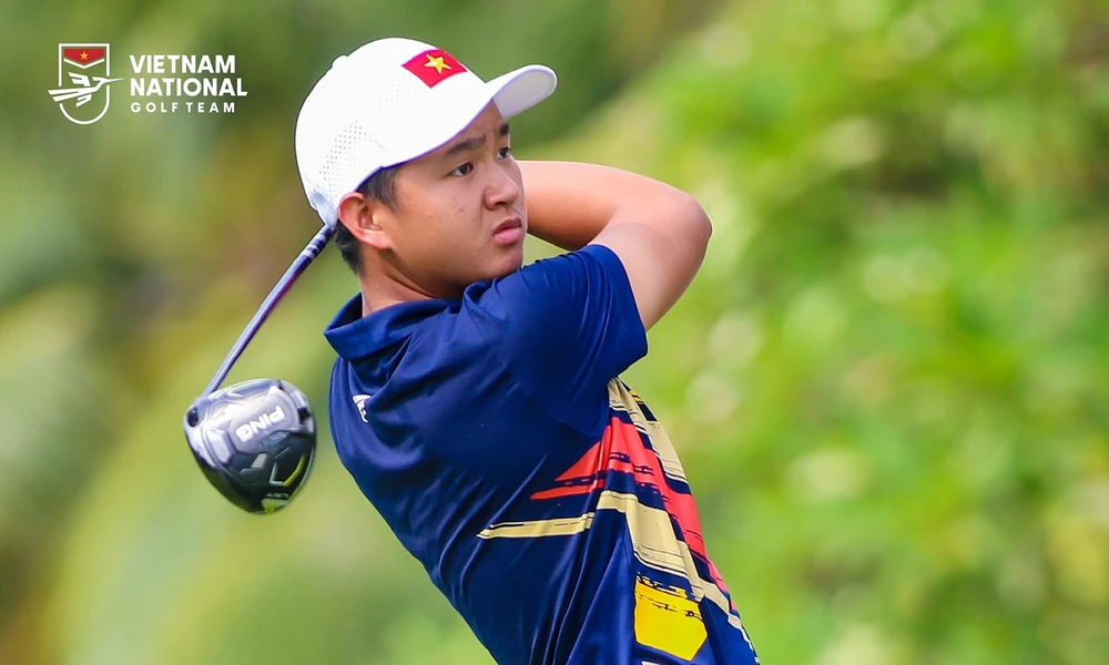 Nguyễn Anh Minh là VĐV golf nam xuất sắc nhất Việt Nam năm 2023. Ảnh: VGA