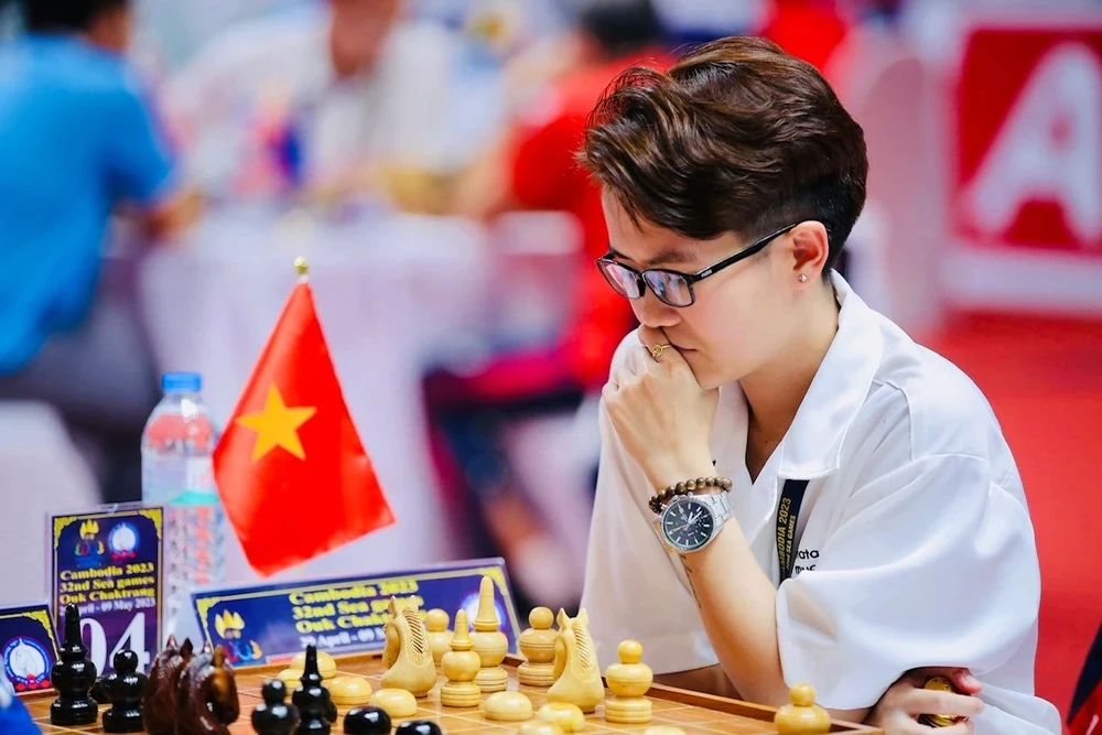 Cờ Ouk Chaktrang không trong chương trình thi đấu giải vô địch cờ vua quốc gia 2024. Ảnh: DŨNG PHƯƠNG