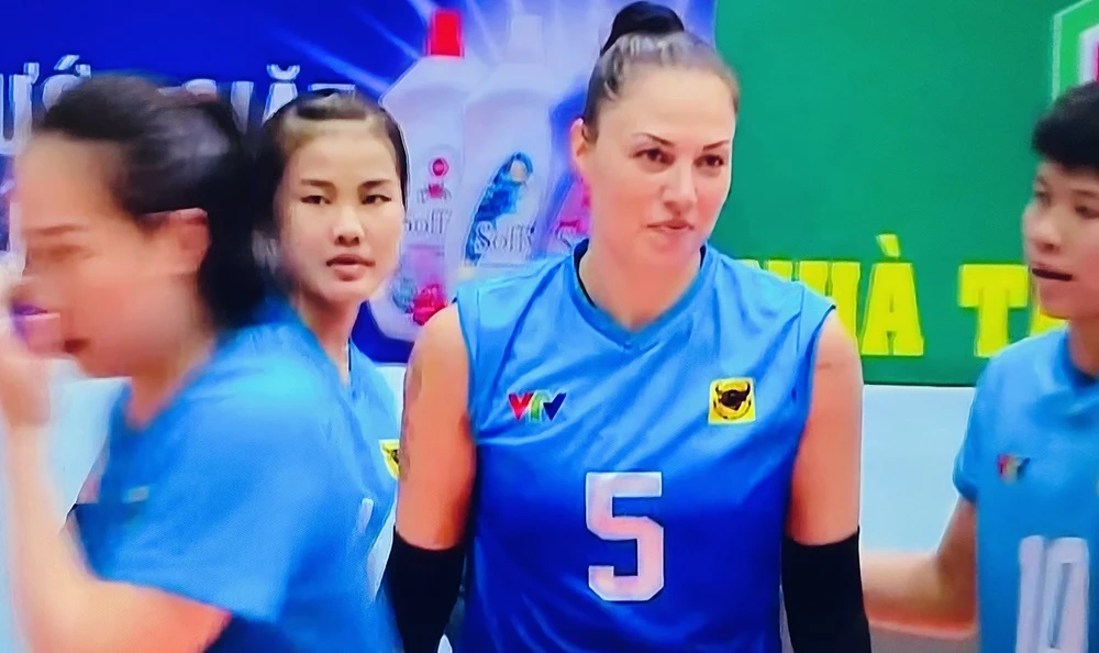 Cầu thủ Odina Aliyeva từng chơi tốt trong đội hình VTV Bình Điền Long An ở vòng 2 giải vô địch quốc gia 2023. Ảnh: MINH MINH