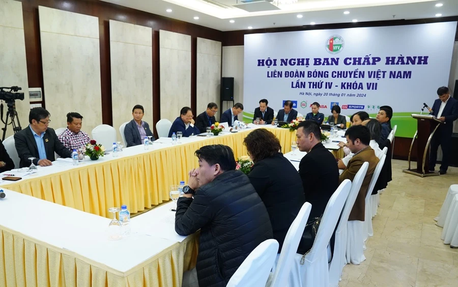 Liên đoàn bóng chuyền Việt Nam và ban tổ chức các giải thuộc hệ thống quốc gia (trong nhà) đã có quy định cụ thể về nghĩa vụ thực hiện tập trung đội tuyển quốc gia ở năm 2024. Ảnh: VFV