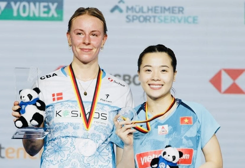 Nguyễn Thùy Linh giành ngôi á quân đơn nữ tại giải cầu lông Đức mở rộng 2024. Ảnh: BWF