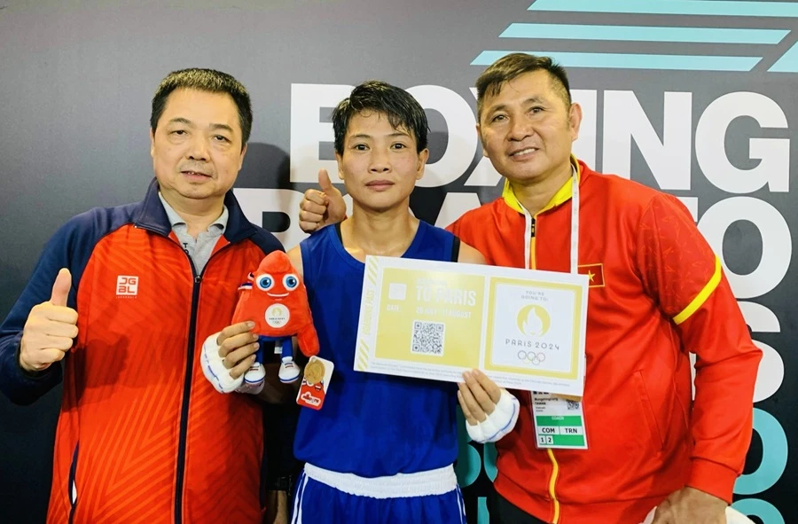 Thể thao Việt Nam đã có thêm tấm vé Olympic 2024 ở môn boxing nữ với trường hợp tuyển thủ Kim Ánh. Ảnh: CỤC TDTT