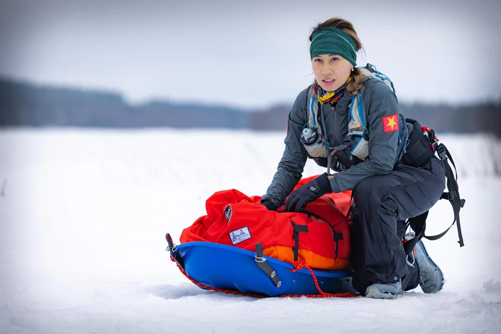 “Cô gái sa mạc” Thanh Vũ chinh phục thành công 500km trên tuyết tại Thụy Điển- Ảnh 1.