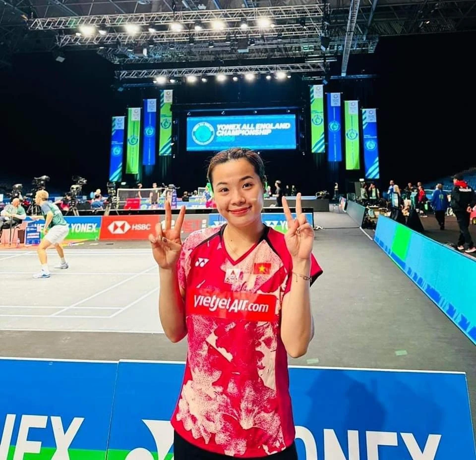 Tay vợt Nguyễn Thùy Linh đã không gây được bất ngờ ở giải cầu lông toàn Anh 2024. Ảnh: THÙY LINH