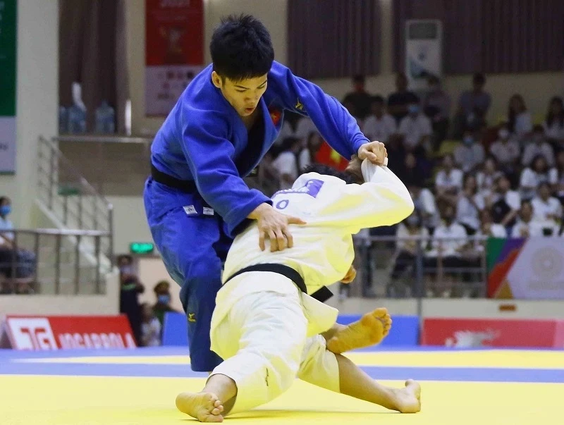 Các giải judo luôn thu hút người theo dõi cổ vũ ở Việt Nam. Ảnh: DŨNG PHƯƠNG