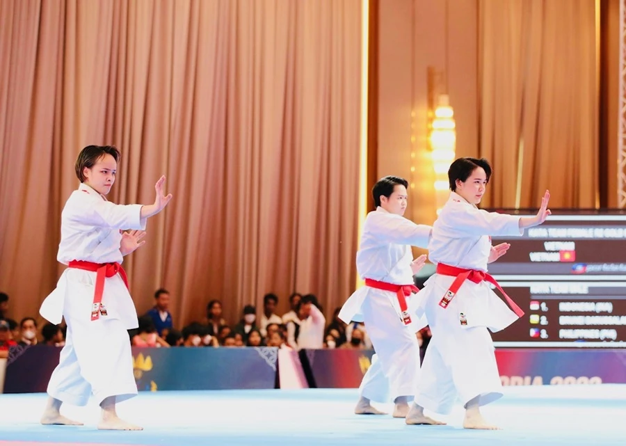 Tuyển thủ karate Việt Nam sẽ thi đấu giải vô địch Đông Nam Á 2024 tới đây ở Thái Lan. Ảnh: DŨNG PHƯƠNG