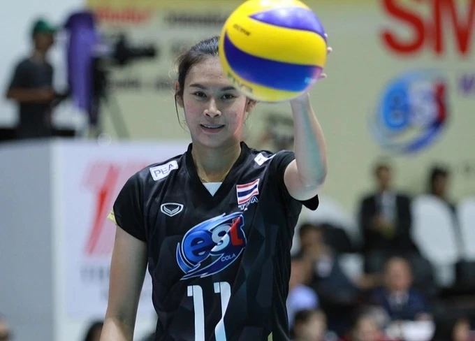 Phụ công Watchareeya Nuanjam được cho biết sẽ tới Việt Nam thi đấu Cúp VTV9-Bình Điền 2024. Ảnh: THAIVOLLEYBALL