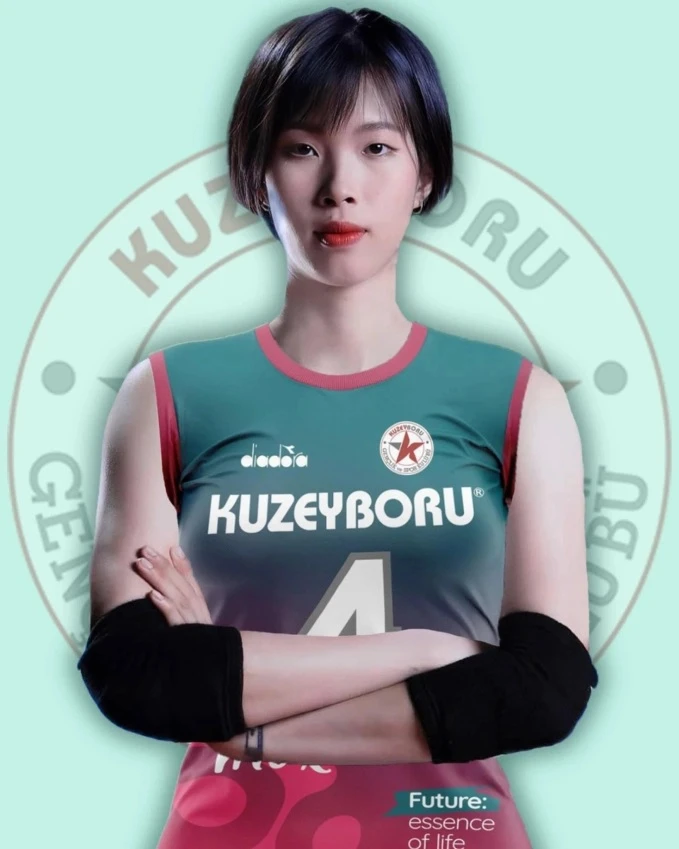 Hình ảnh của Thanh Thúy đã được đội bóng chuyền nữ tại Thổ Nhĩ Kỳ đăng tải. Ảnh: KUZEYBORU