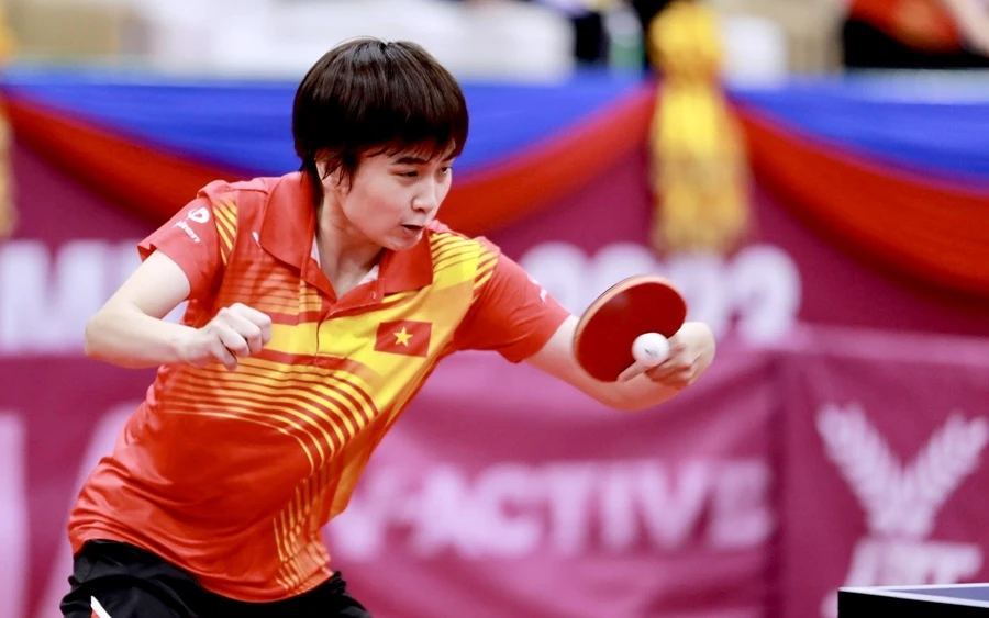 Tay vợt Nguyễn Khoa Diệu Khánh đã vào chung kết giải vòng loại Olympic nhưng không thành công. Ảnh: DŨNG PHƯƠNG
