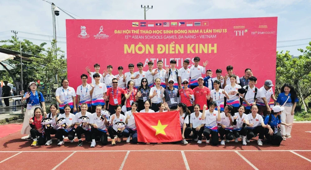 Đội điền kinh thể thao học sinh Việt Nam đã có kết quả xếp nhất chung cuộc. Ảnh: DIENKINHVN