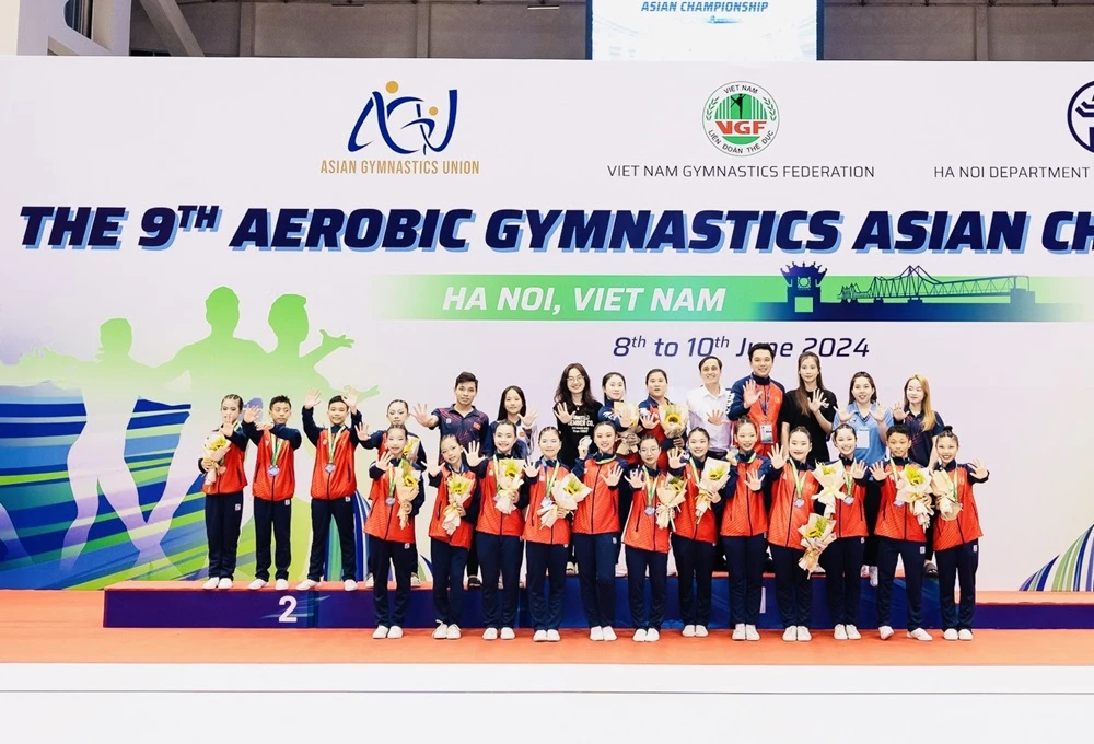 Đội thể dục aerobic Việt Nam đang có những gương mặt phát triển tốt về chuyên môn. Ảnh: MINH MINH